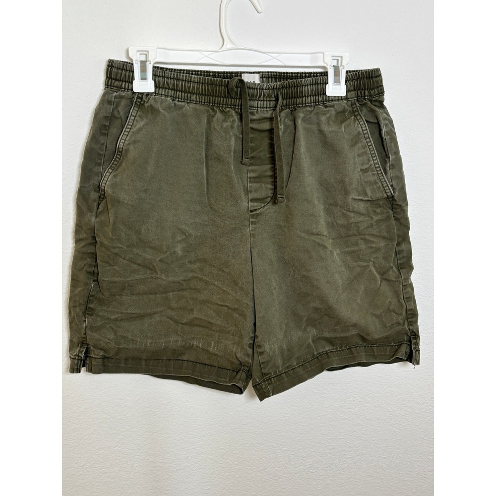 Gap Easy Essential 8 Inch Shorts Mens Small Olive Green Elastic Waist Drawstring